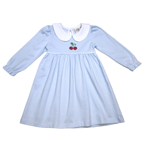Crochet Cherries Gathered Dress - Born Childrens Boutique