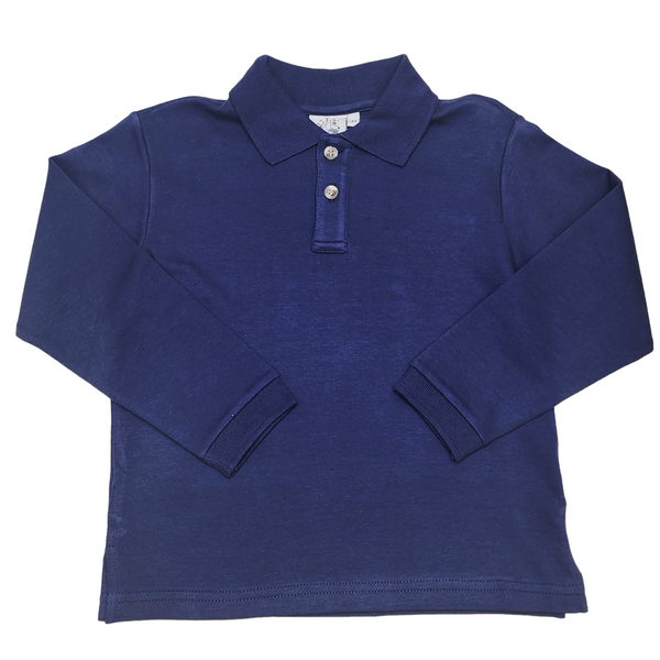 Interlock LS Polo Dark Royal - Born Childrens Boutique