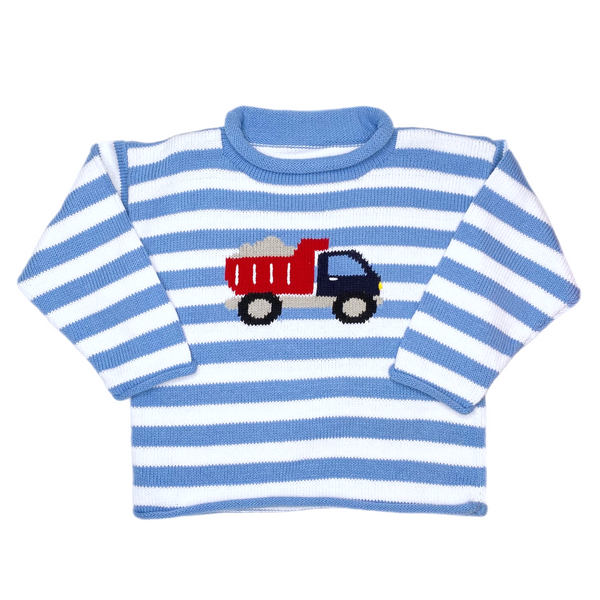 Dump Truck Roll Neck Sweater - Born Childrens Boutique