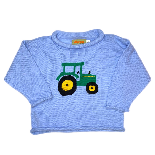 Tractor Roll Neck Sweater - Born Childrens Boutique