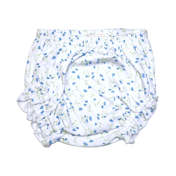 IDC001S Girl Diaper Cover Sky Blue Flower Print - Born Childrens Boutique