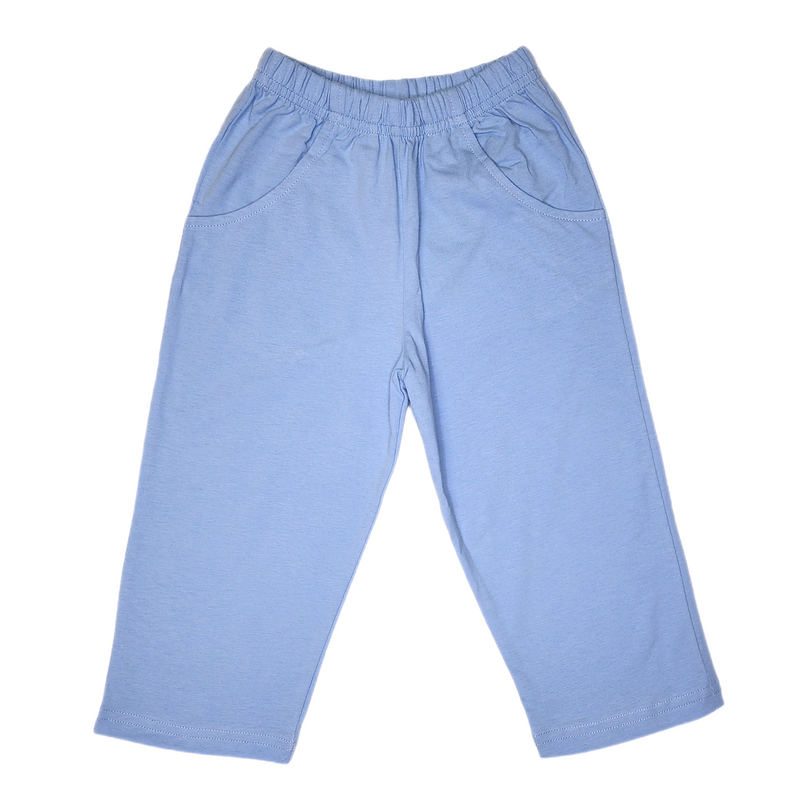 Boy Pant w/ Front Pocket, Sky Blue - Born Childrens Boutique
