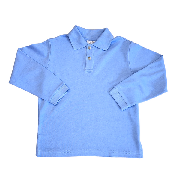 Interlock LS Polo Sky Blue - Born Childrens Boutique