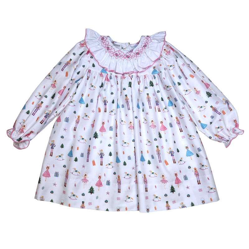 Penny Nutcracker Dress w/Smocked Collar - Born Childrens Boutique
