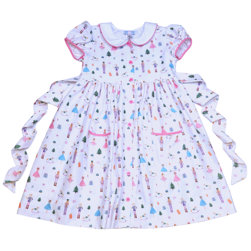 Ashley Nutcracker Dress w/Front Pockets - Born Childrens Boutique