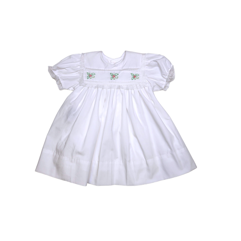 White Laura Beth Dress - Hollies - Born Childrens Boutique