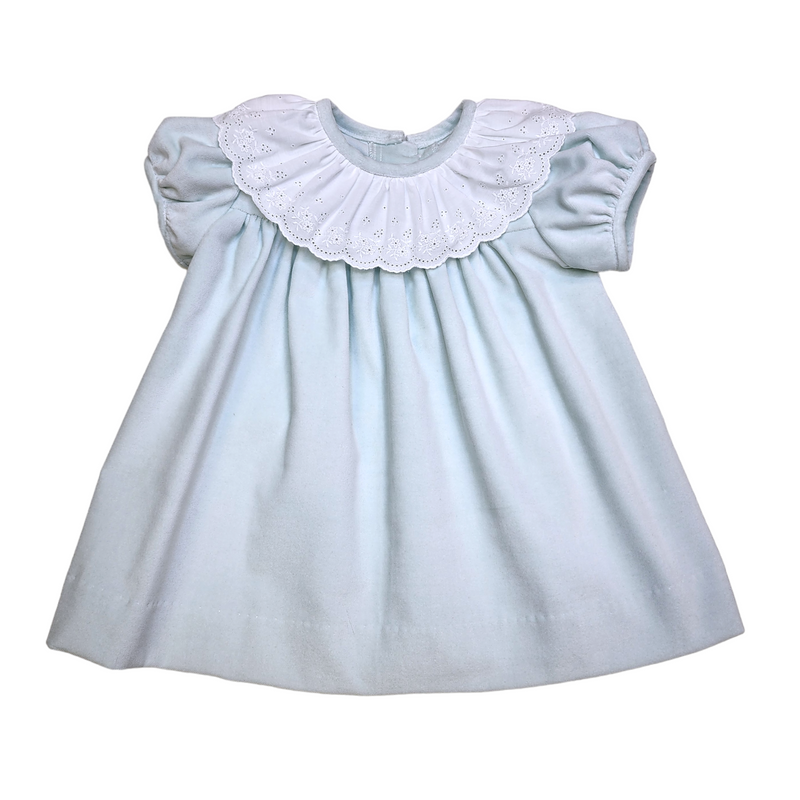 Christy Dress Mint Velveteen - Born Childrens Boutique
