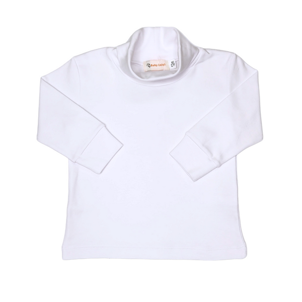 Interlock Turtleneck White - Born Childrens Boutique