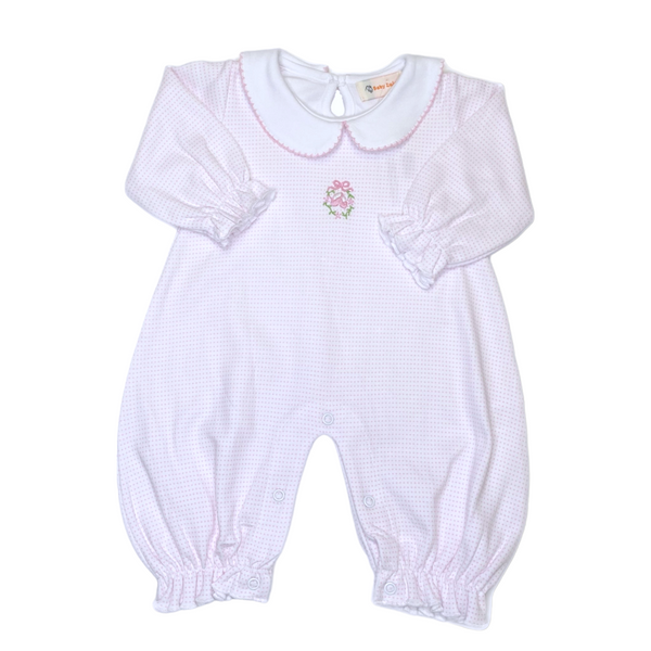Girl LS Romper Ballet Slippers - Born Childrens Boutique