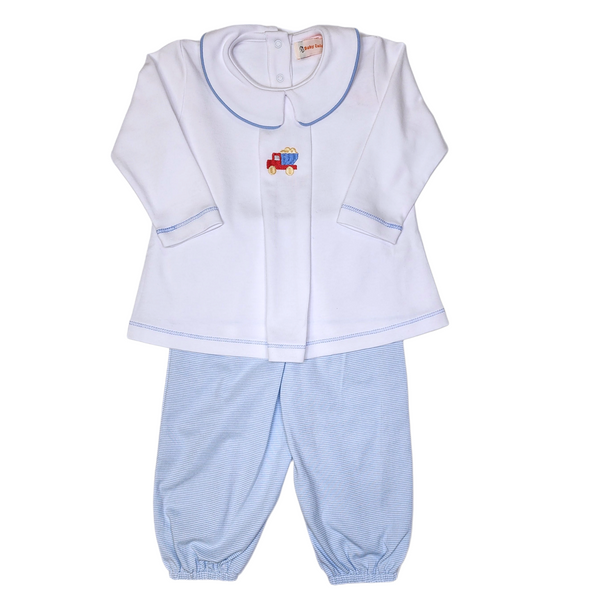 Dump Truck with Blue Stripe Set - Born Childrens Boutique