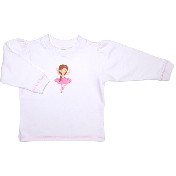 Girl Gath LS Sweatshirt Ballerina - Born Childrens Boutique