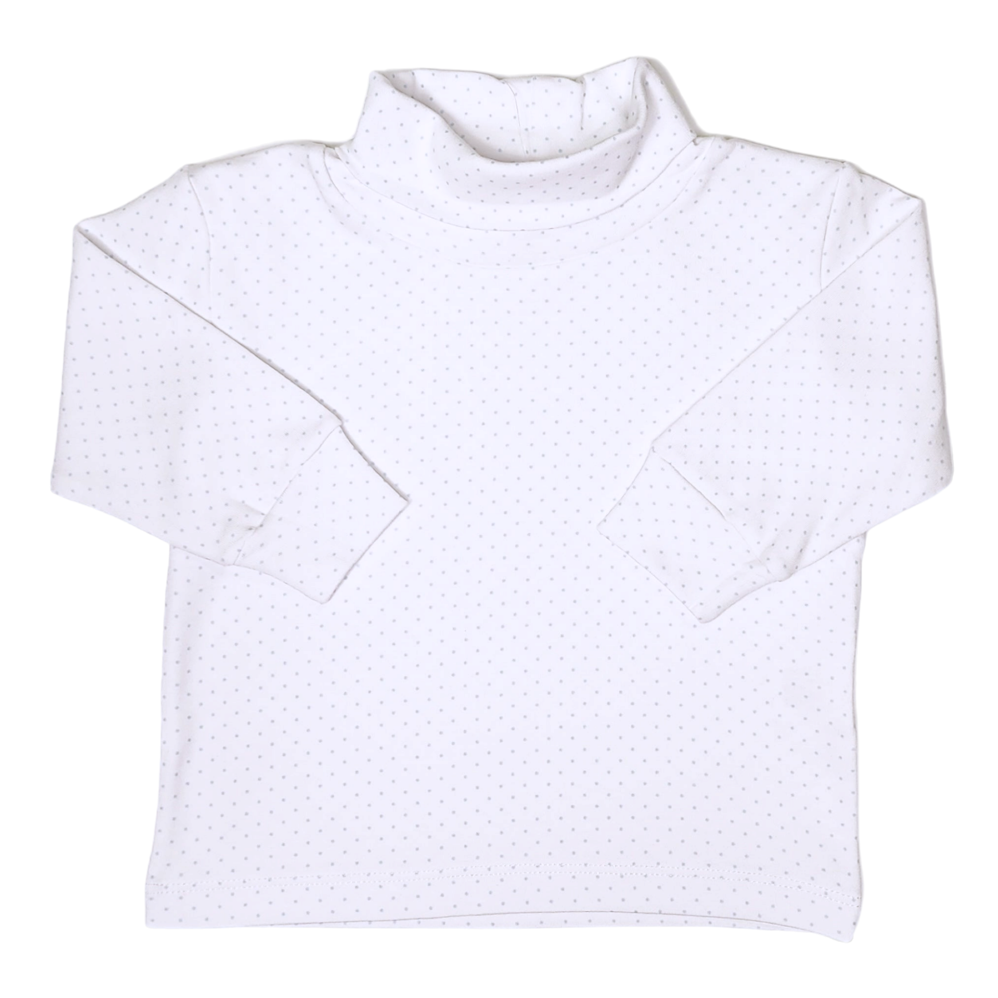 Interlock Turtleneck Baby Blue Dot - Born Childrens Boutique