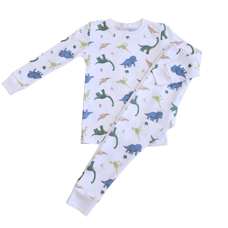 Dino Long Pajamas Set - Born Childrens Boutique