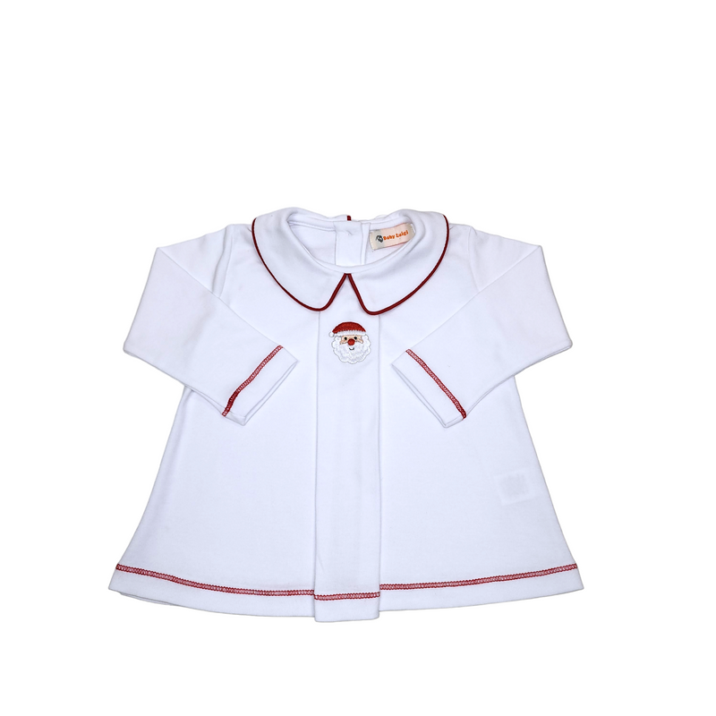 Santa Head Boy LS Shirt - Born Childrens Boutique