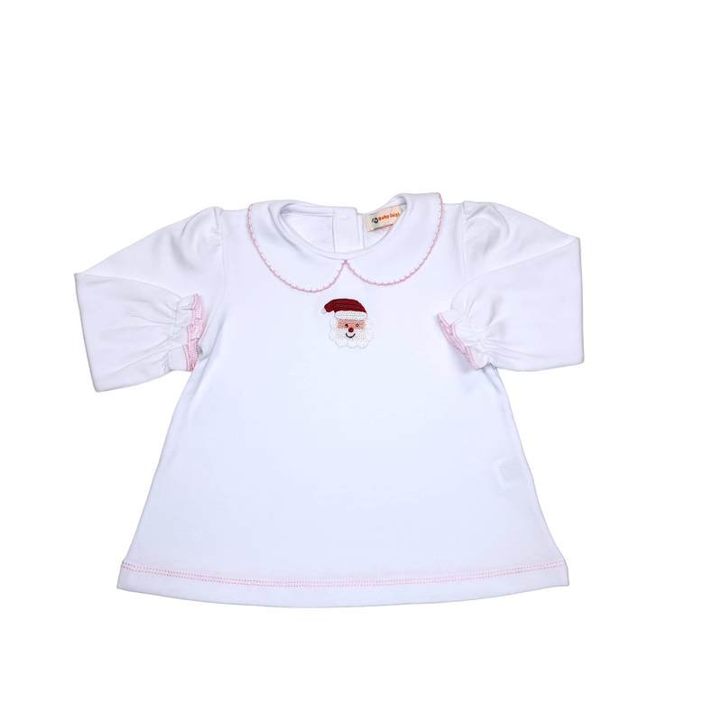 Crochet Santa LS Shirt - Born Childrens Boutique