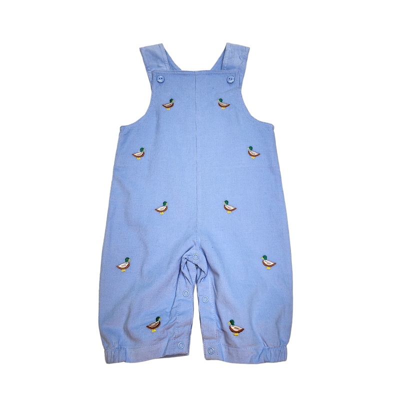 Cord Long Romper Mallard/ Sky Blue - Born Childrens Boutique
