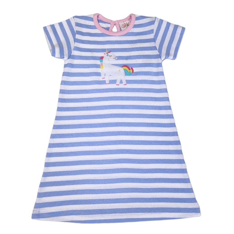 Unicorn w/ Stars A-Line Dress - Born Childrens Boutique