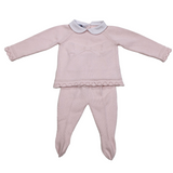 Bow Front Pant Set Pink - Born Childrens Boutique