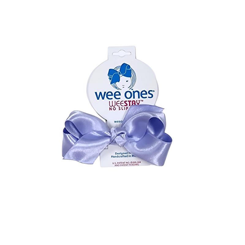 Wee Ones Satin Lavender Bow - Born Childrens Boutique
