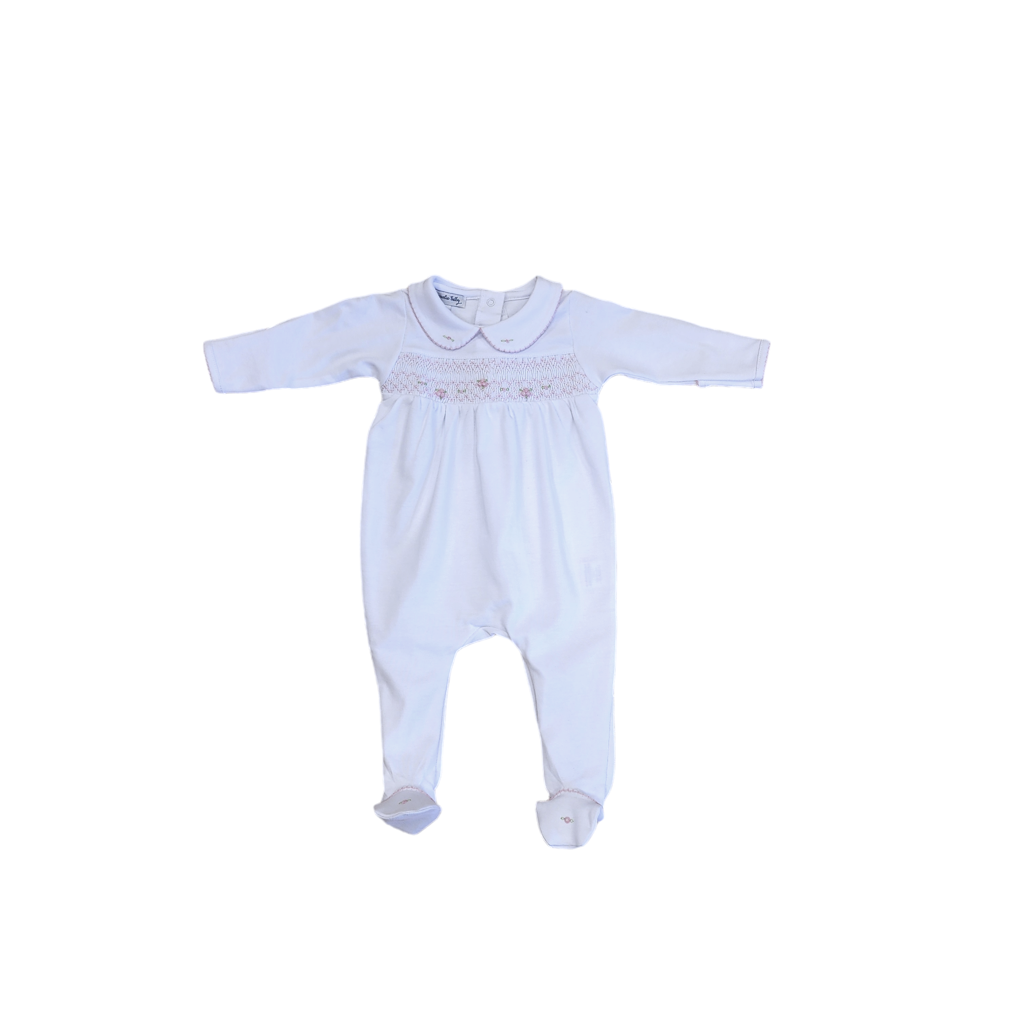 Alice Andrew Smocked Girl Footie Pink - Born Childrens Boutique