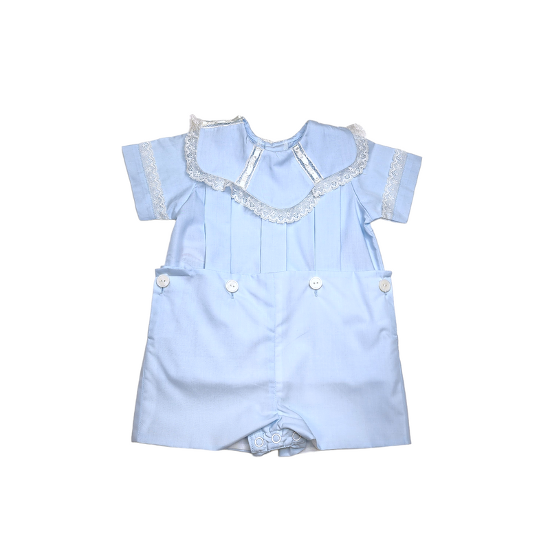 Phoenix & Ren Blue Paisley Button on Suit - Born Childrens Boutique