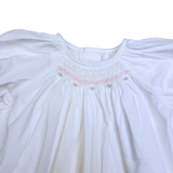 White Blair Girl Daygown-Smocked - Born Childrens Boutique