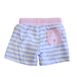 French Rose Stripe Boy Swim Short - Born Childrens Boutique