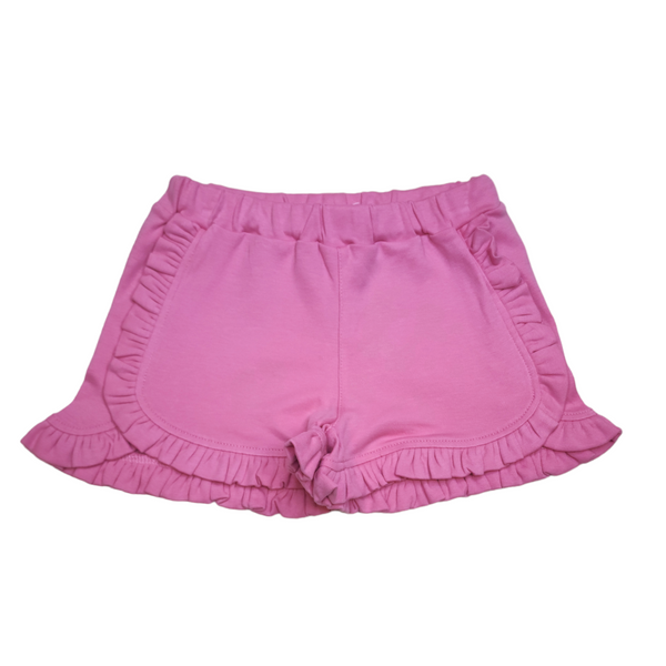 Girl Ruffle Trim Shorts Light Bubblegum - Born Childrens Boutique