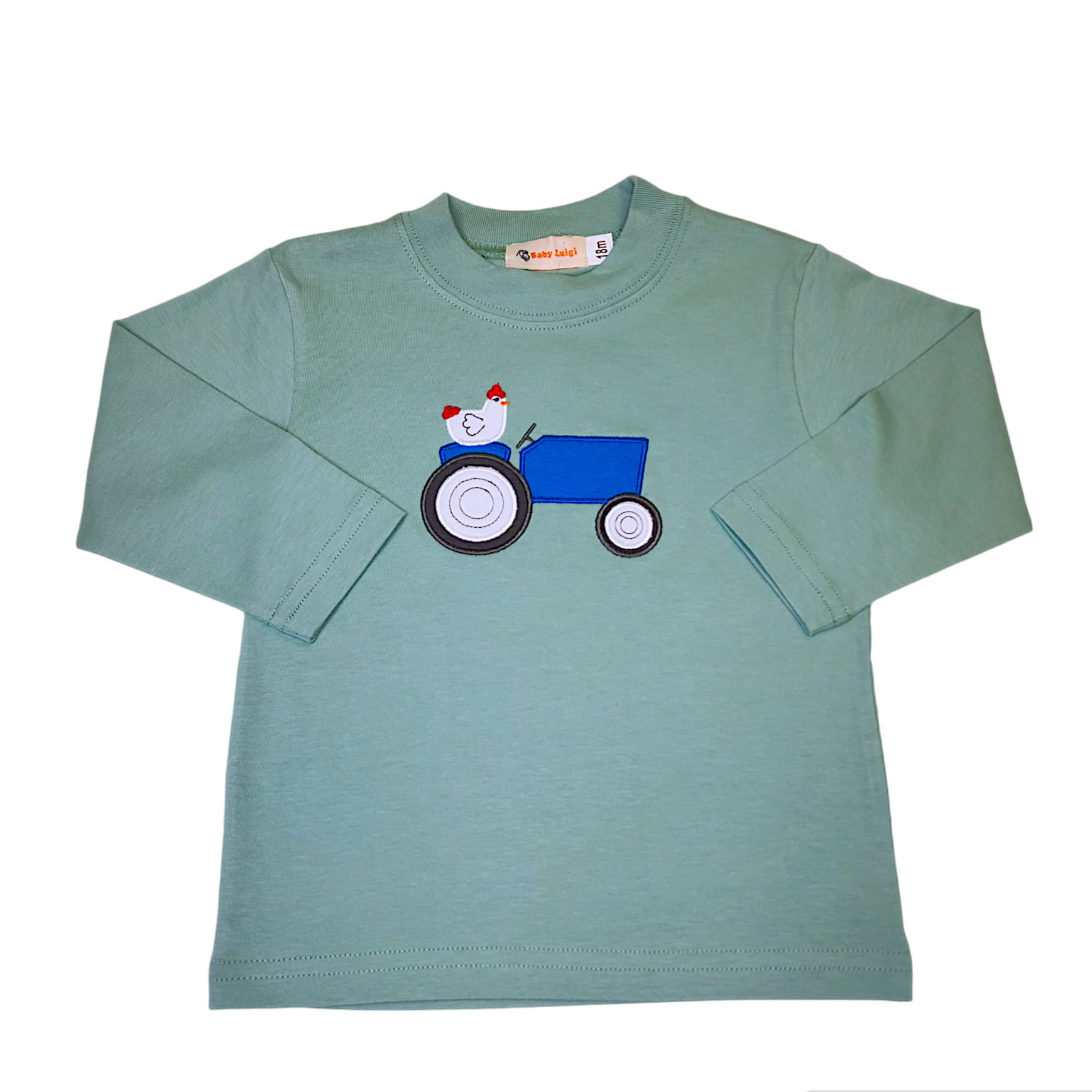 Tractor w/ Chicken Med Amb Shirt - Born Childrens Boutique