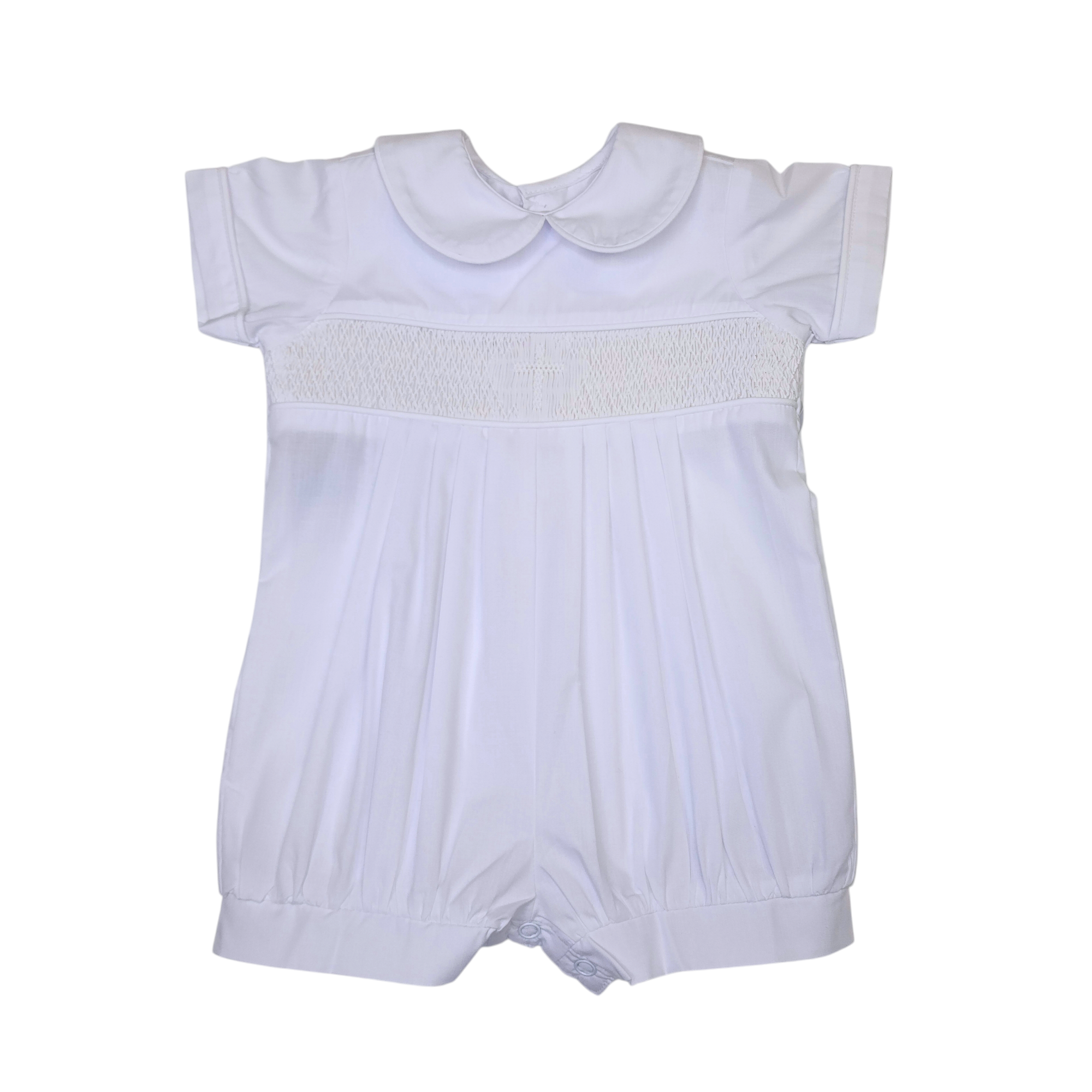 White Kingston Boy Romper - Born Childrens Boutique
