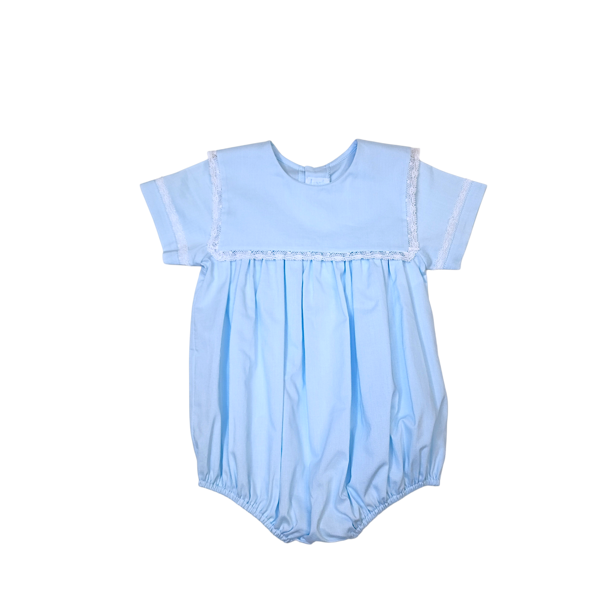 Bubble Blue w/ White Lace - Born Childrens Boutique
