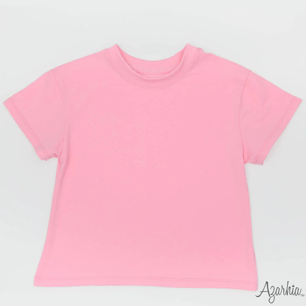 Boxy T in Solid Pink - Born Childrens Boutique