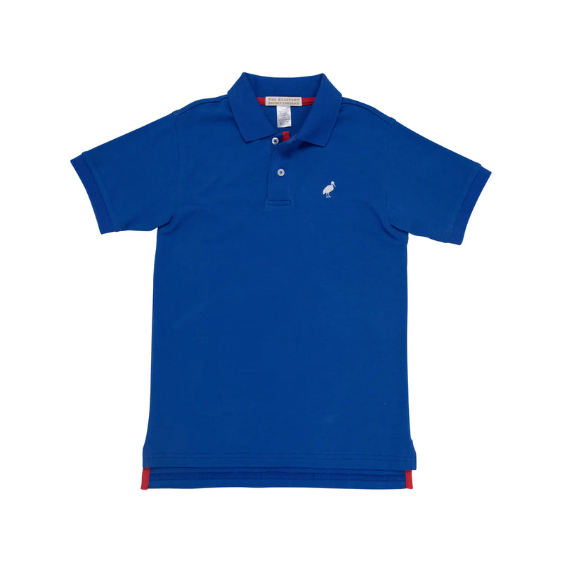 Prim Proper Polo SS - Rockefeller Royal/White - Born Childrens Boutique
