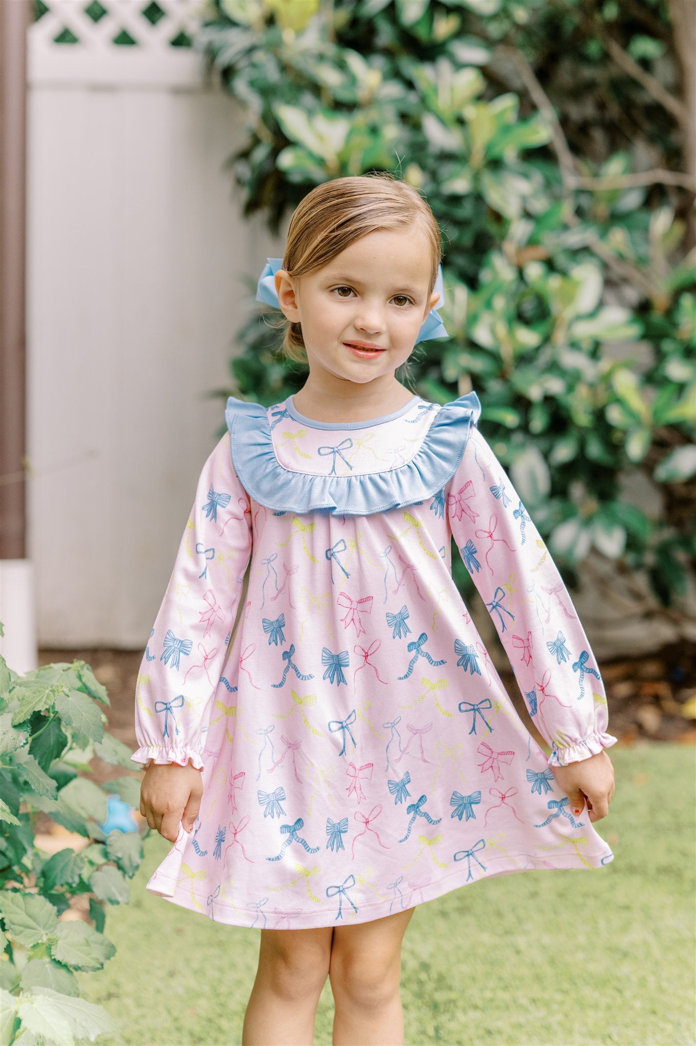 Ribbon Party LS Dress - Born Childrens Boutique