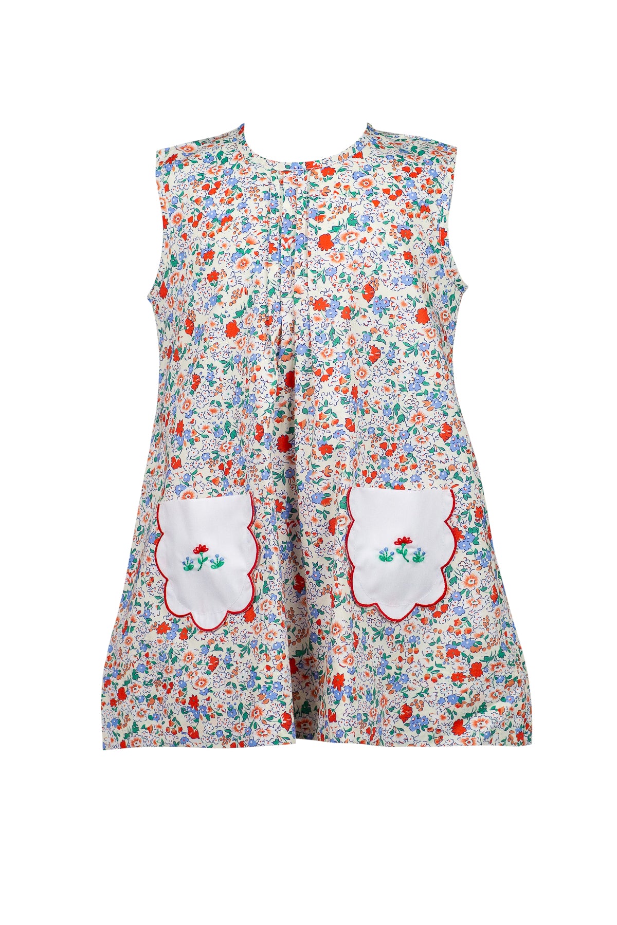 Pre-Order Rosie Red Floral Aline Dress - Born Childrens Boutique
