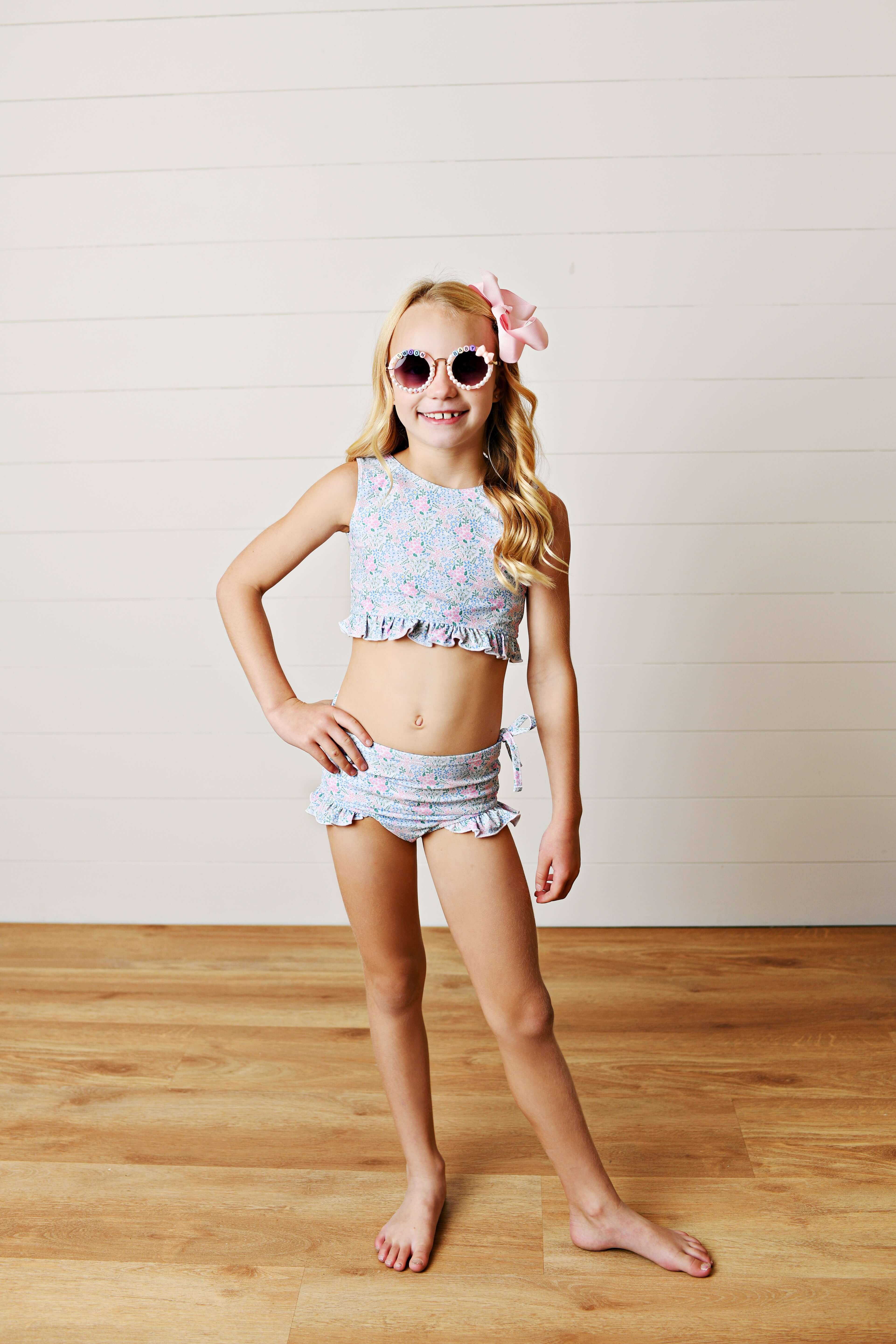 Ditsy Bloom 2 PC Swim Suit - Born Childrens Boutique