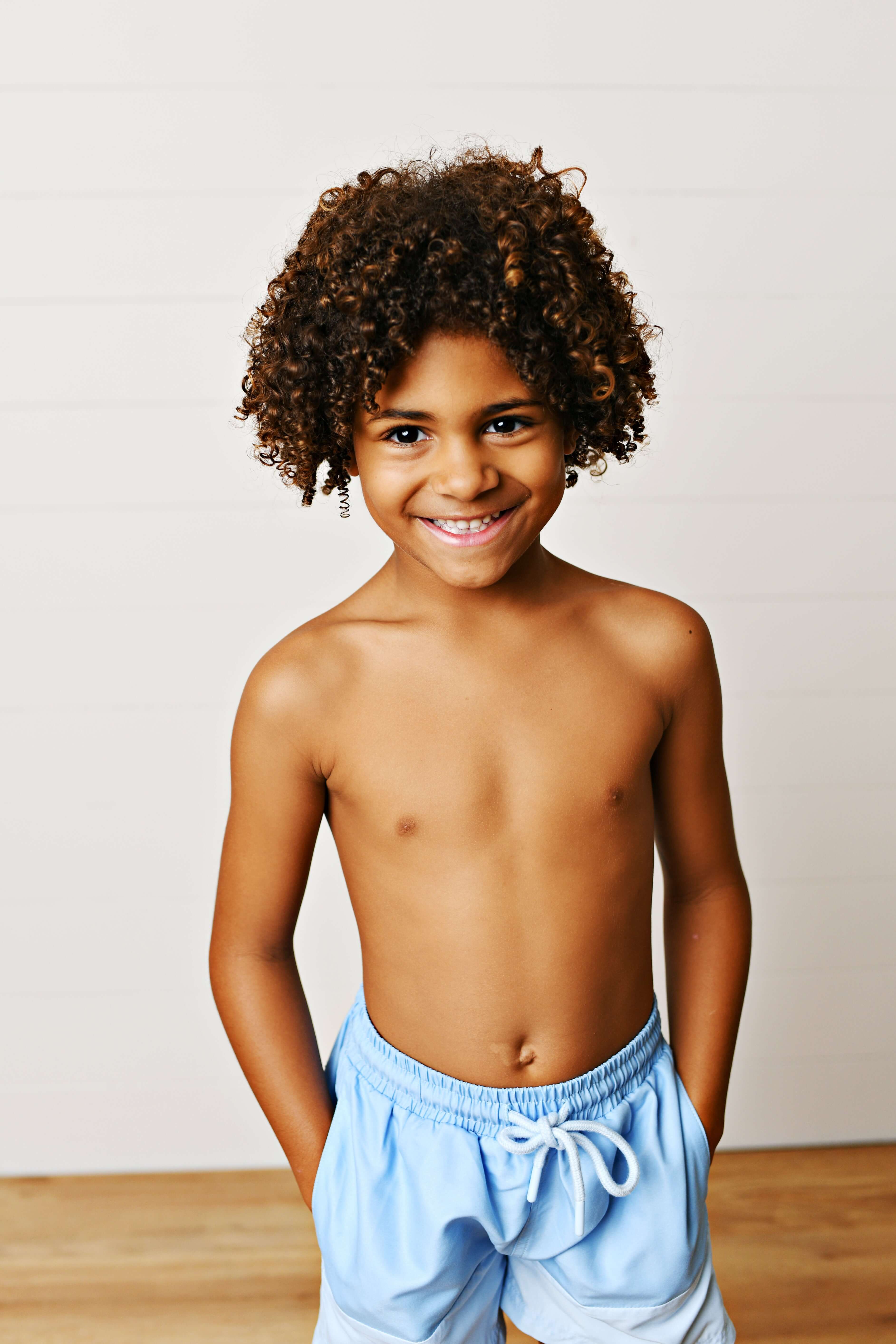 Blue Block Swim Trunk - Born Childrens Boutique