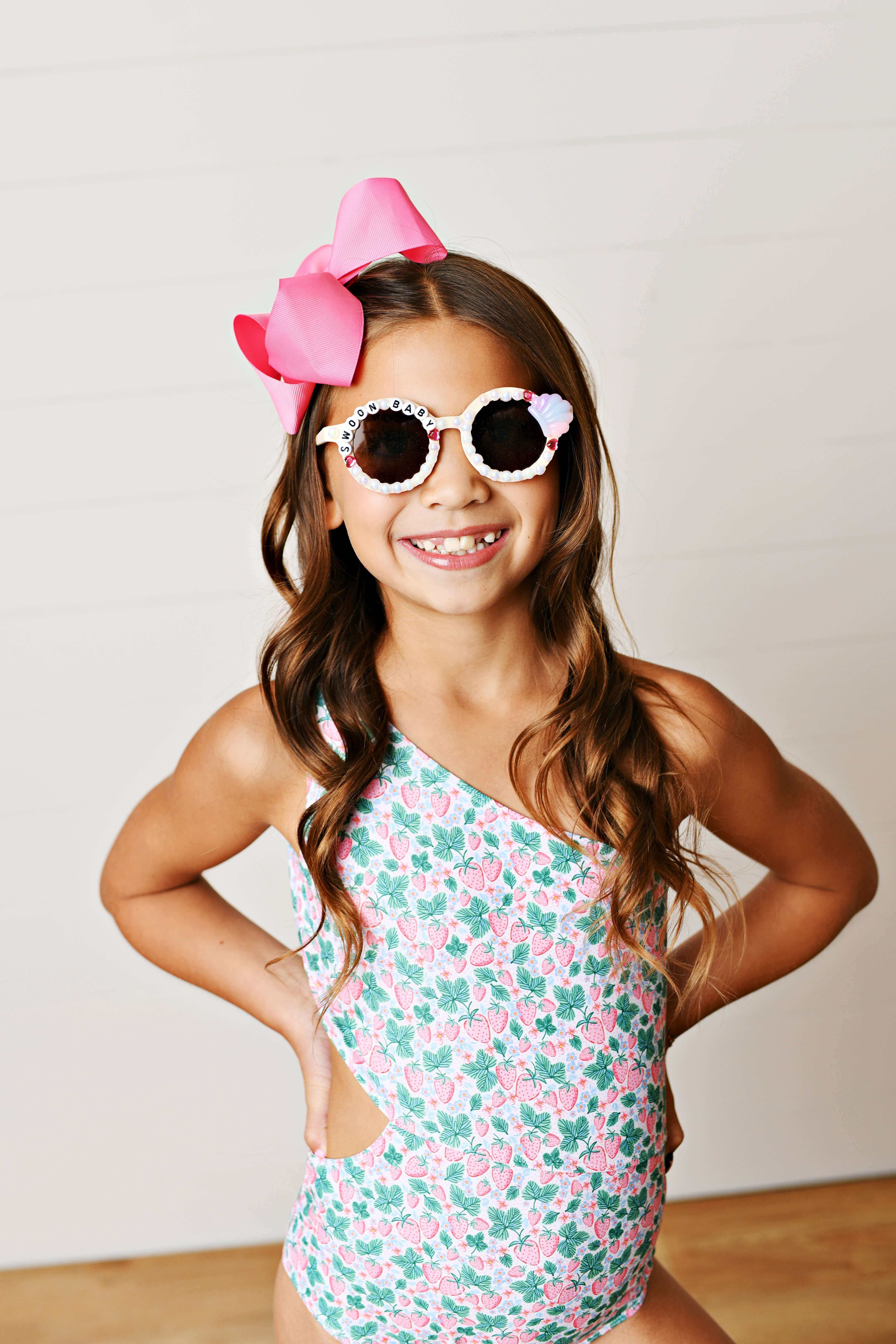 Berry Fields One Piece Cut Out Swimsuit - Born Childrens Boutique