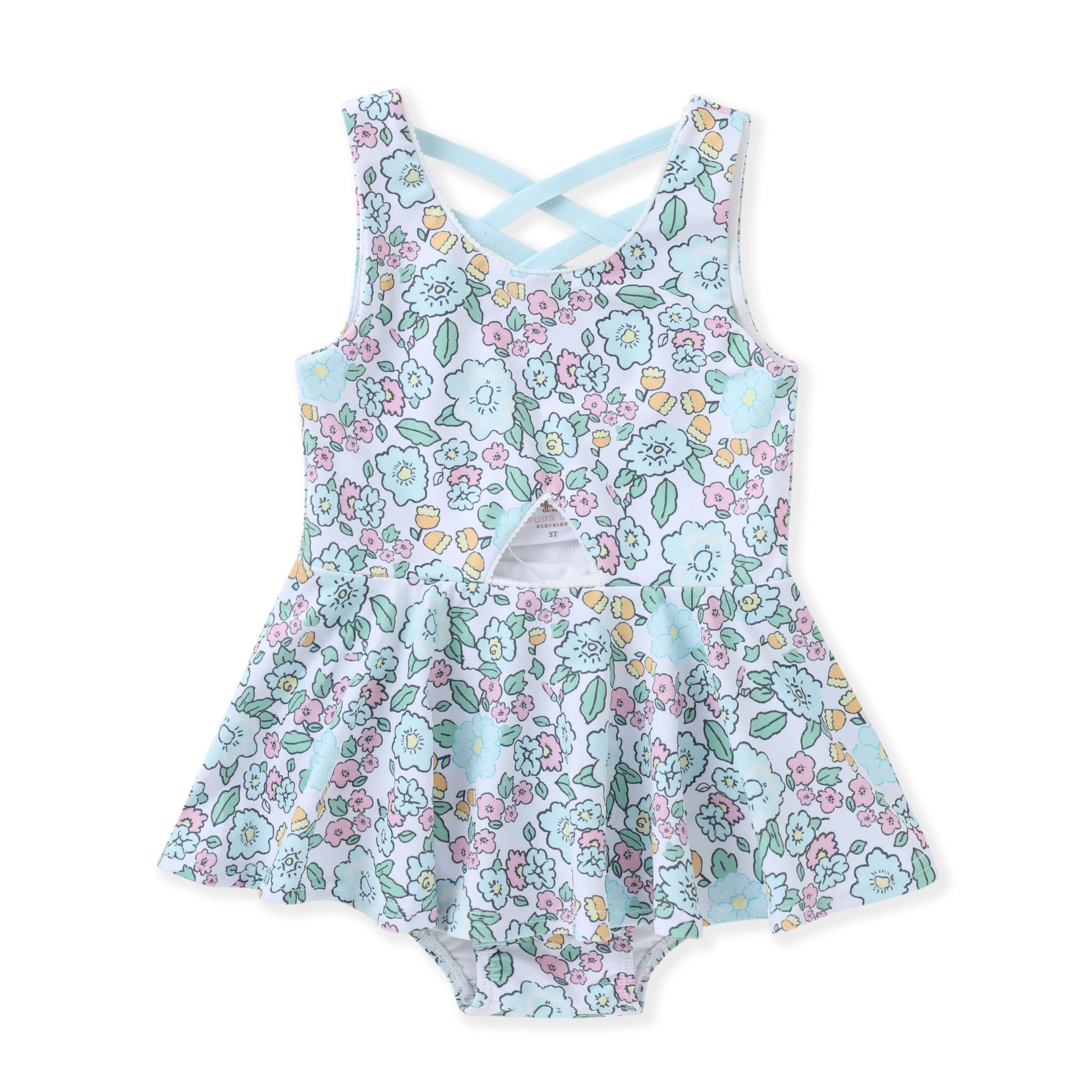 Aqua Bloom One Piece Swimsuit - Born Childrens Boutique