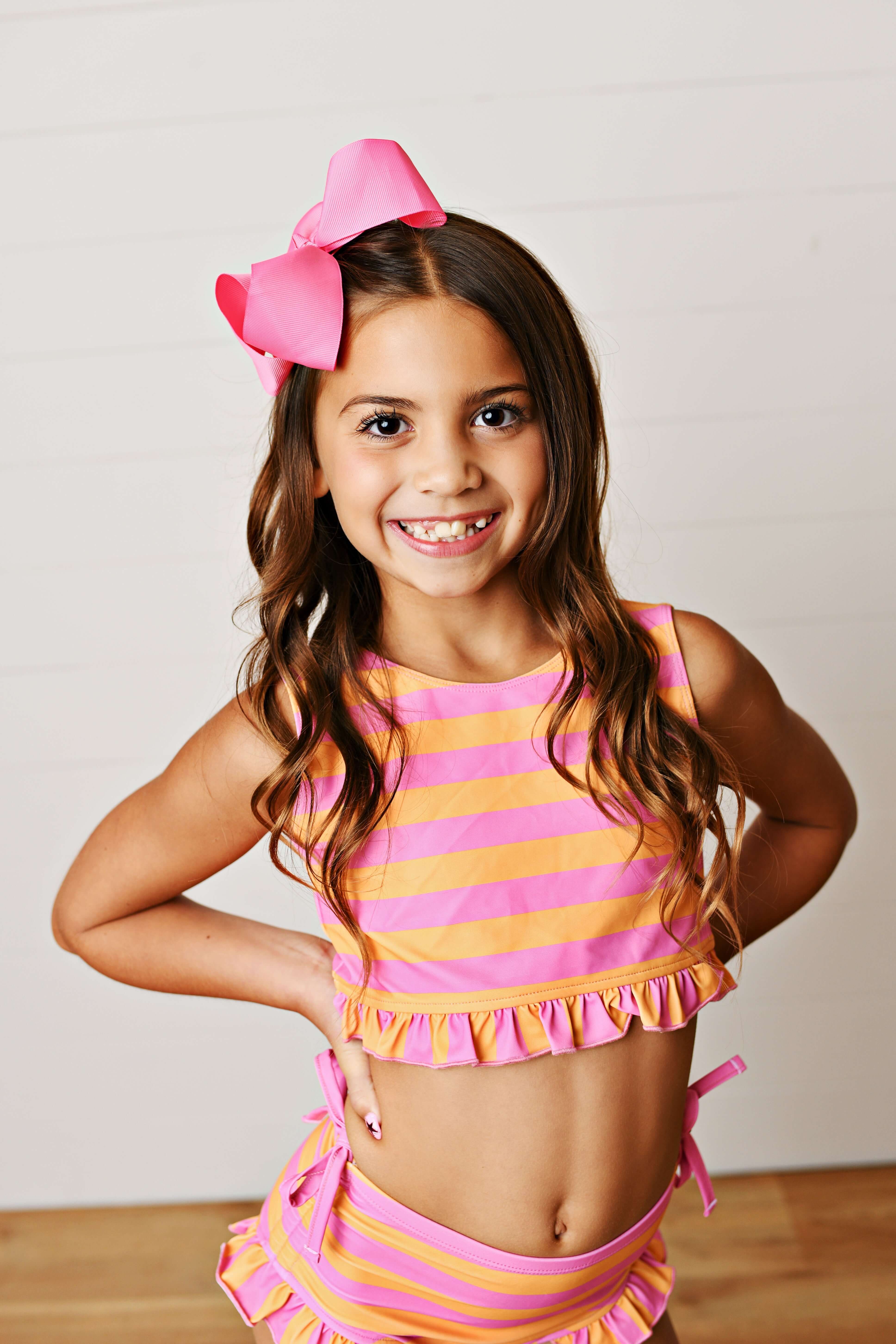 Stripe Two Piece Swimsuit - Born Childrens Boutique