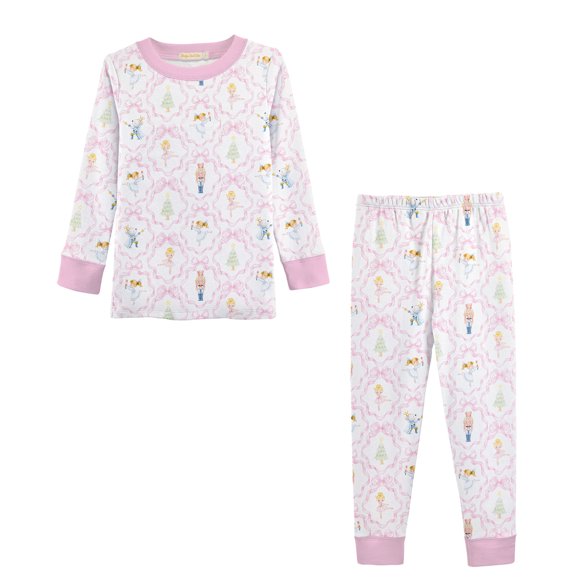 Nutcracker Dreams Printed Pima Kid Set - Born Childrens Boutique