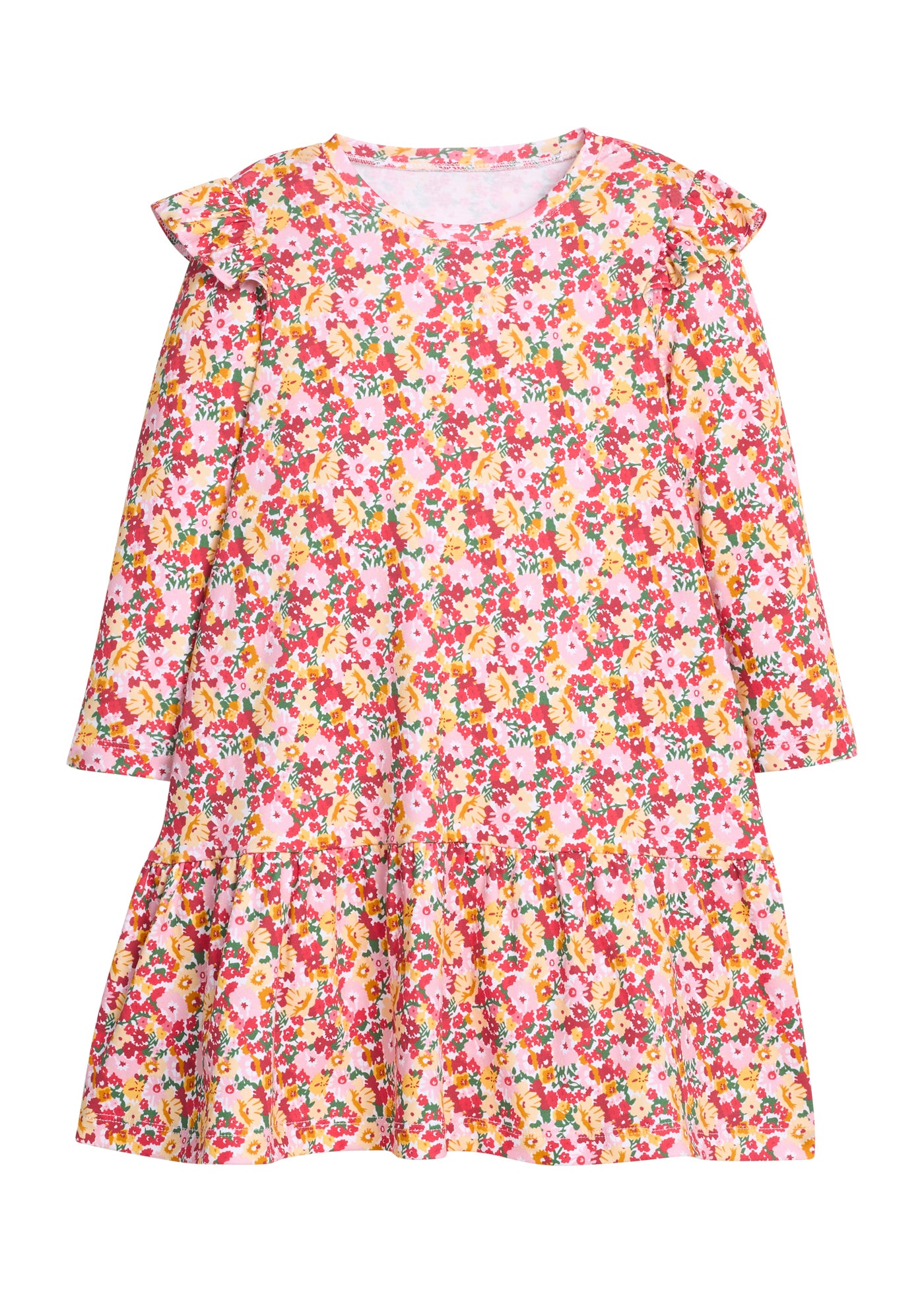 Pre-Order Sadie T-Shirt Dress - Autumn Floral - Born Childrens Boutique