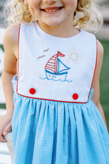 Pre-Order Vineyard Sailboat Dress - Born Childrens Boutique
