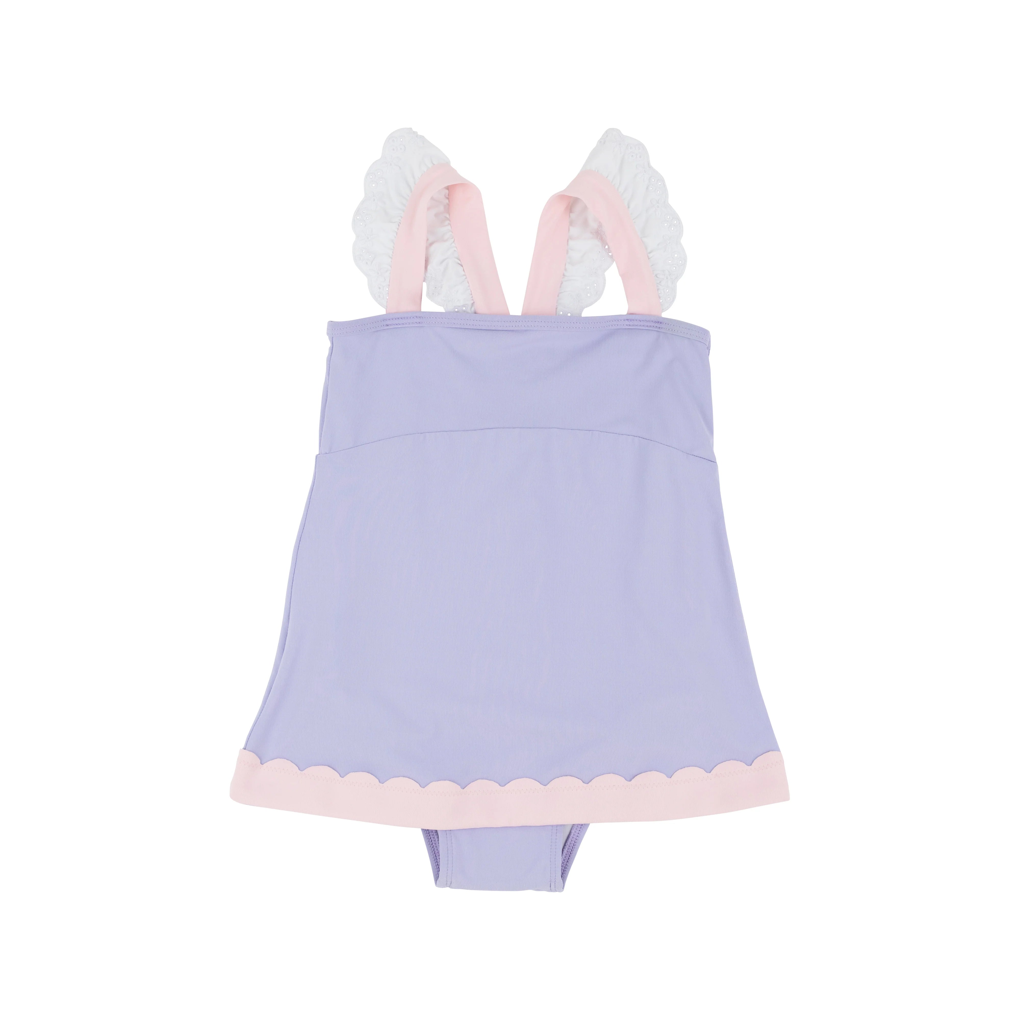 Sanctuary Scallop Swimsuit Lauderdale Lavender with Palm Beach Pink - Born Childrens Boutique