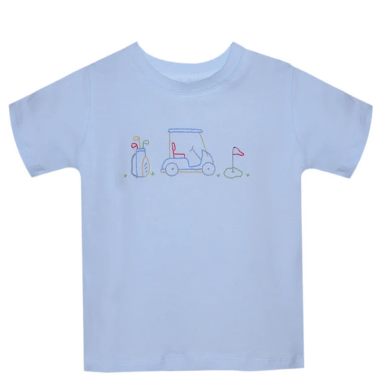 Houston Shirt - Tee Time - Blue - Born Childrens Boutique