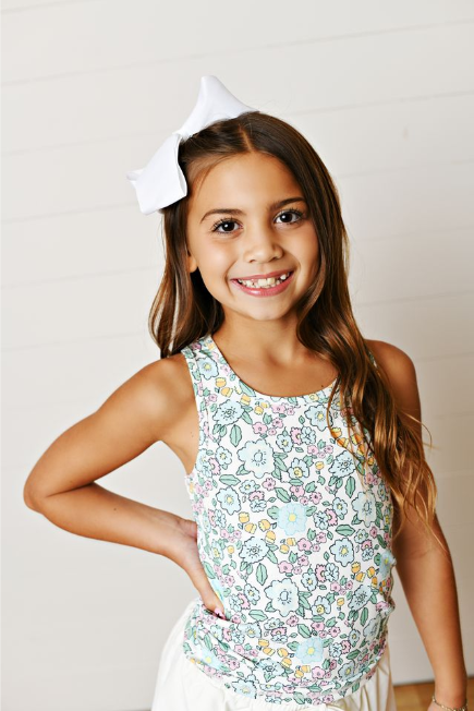 Aqua Bloom Tank - Born Childrens Boutique