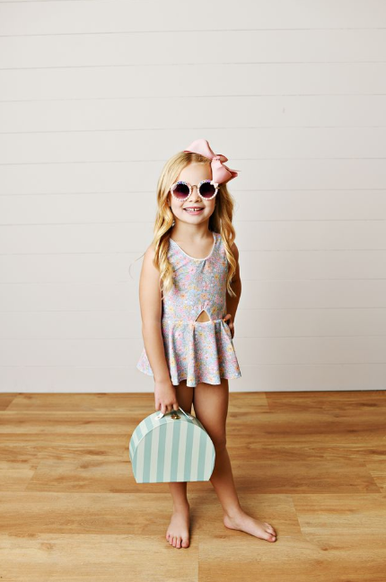Floral One Piece Swimsuit - Born Childrens Boutique
