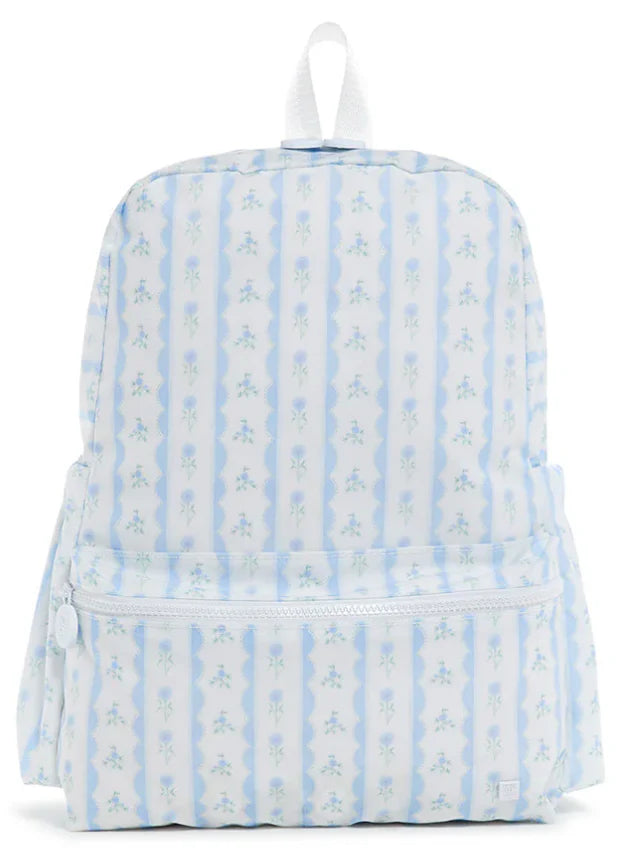 Backpacker Backpack Ribbon Floral Blue - Born Childrens Boutique
