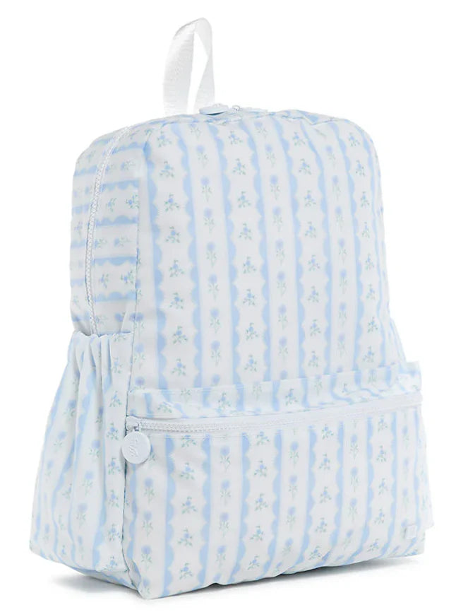 Backpacker Backpack Ribbon Floral Blue - Born Childrens Boutique
