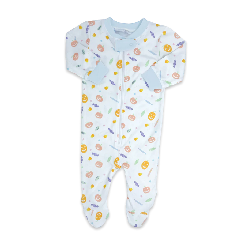 Once Upon A Time Footie Blue Halloween - Born Childrens Boutique